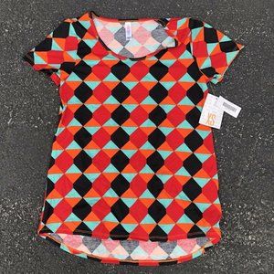 Womens Lularoe Classic T Shirt Size XS Geometric